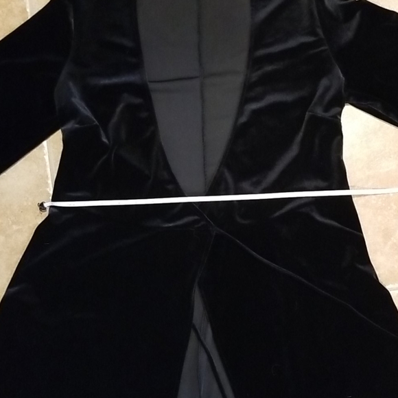 Zara black velvet wrap dress mini puff sleeve S - Picture 17 of 17